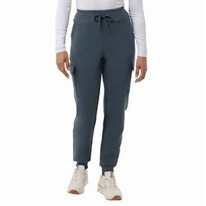 32 Degrees Heat Pants Blue Fleece Cargo Jogger Blue Green Scuba L